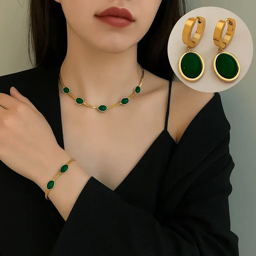 💎 CollarAmorâ„¢ Oro – Set 3 Piezas para EnergÃa y Bienestar