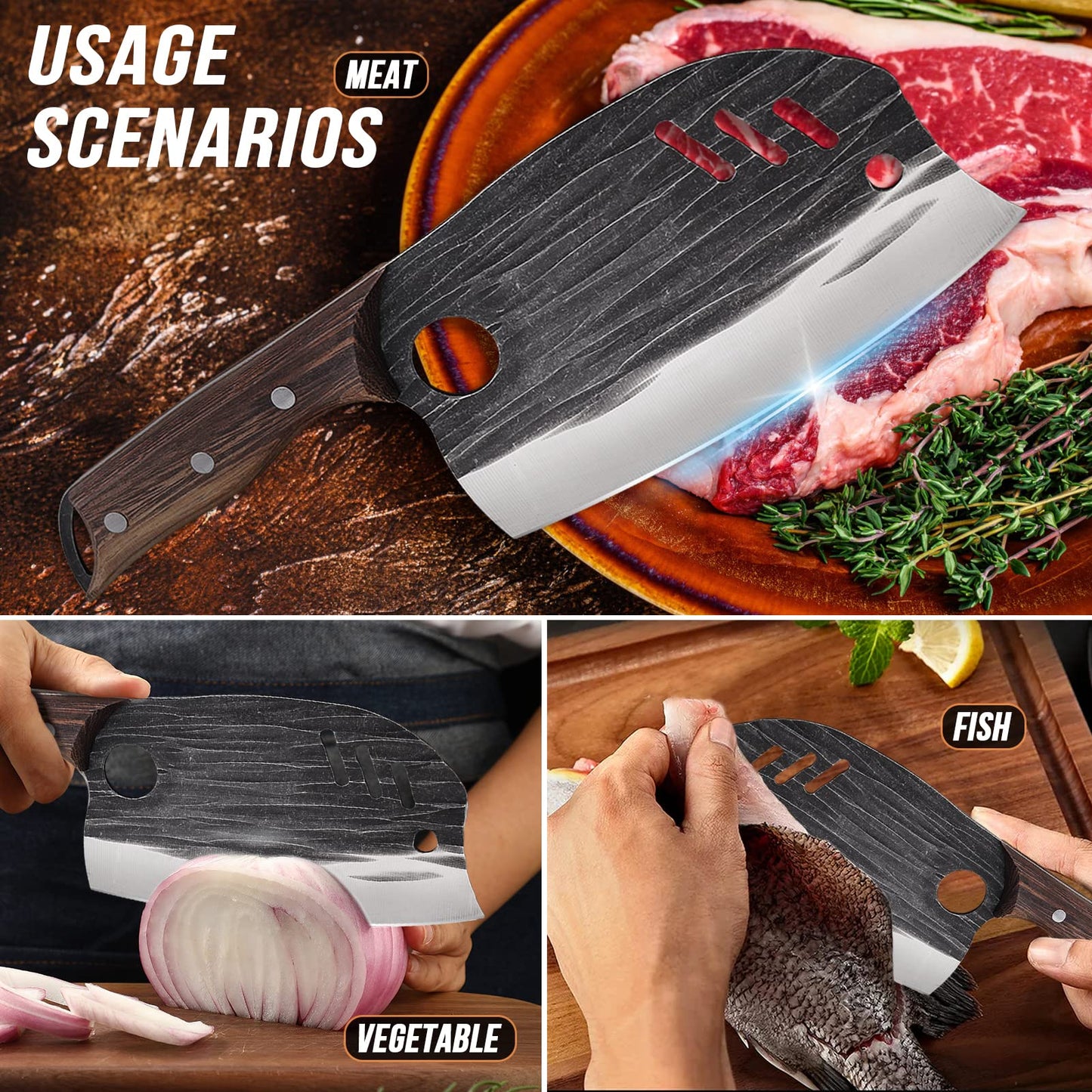 Cuchillo Profesional Japonés Tazaki de Acero Inoxidable - El Más Filoso del Mundo